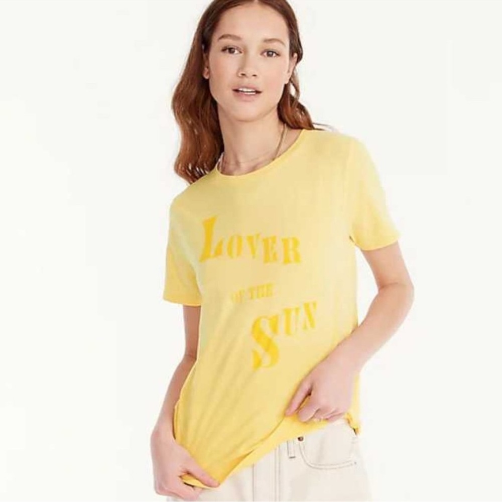 NWT J. Crew VINTAGE Yellow 'Lover of the Sun' Short-Sleeve Tee